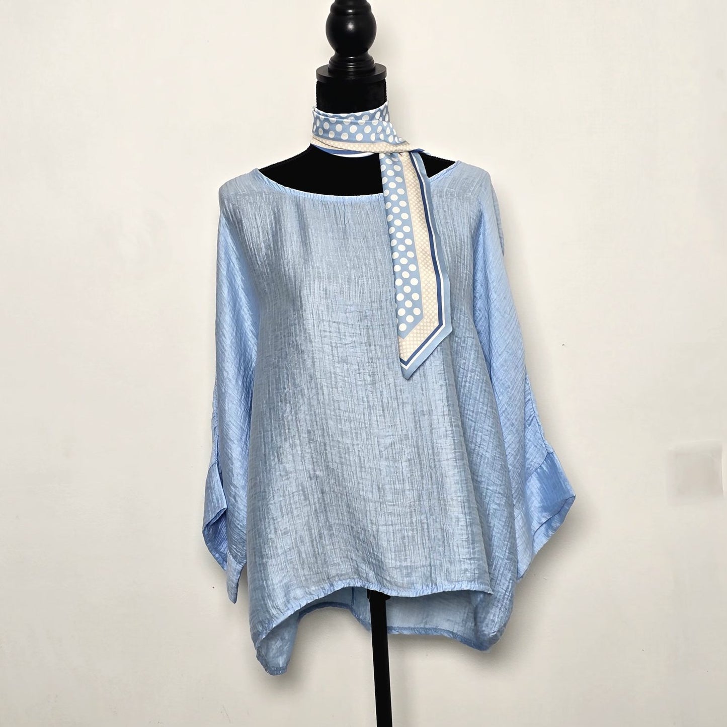Blouse Ample Blue Ciel Elégante