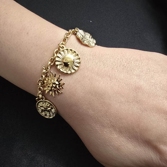 Bracelet Chaine Breloques Rondes