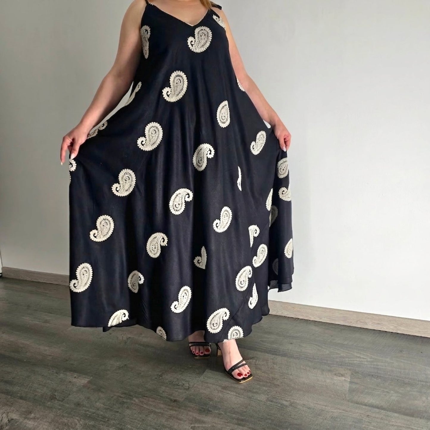 Robe Maxi à Imprimé Cachemire