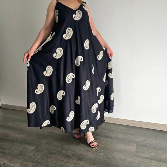 Robe Maxi à Imprimé Cachemire