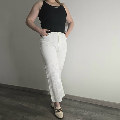"Diamant Etoilé" Wide-Leg Jean - Edition Limitée en Denim Pur