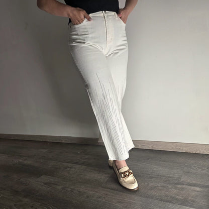 "Diamant Etoilé" Wide-Leg Jean - Edition Limitée en Denim Pur