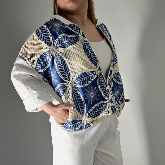 Veste d'Exception "Elena" – Haute Couture Italienne & Pur Coton