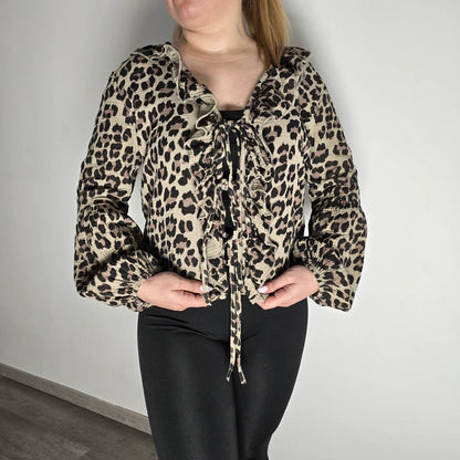 The Iconic Leopard - Blouse Premium à Lacets
