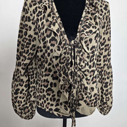 The Iconic Leopard - Blouse Premium à Lacets
