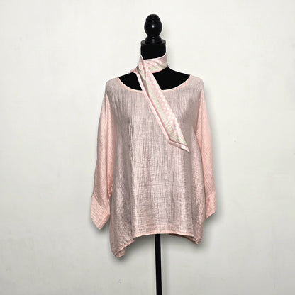 Blouse Ample Rose Poudré Elégante