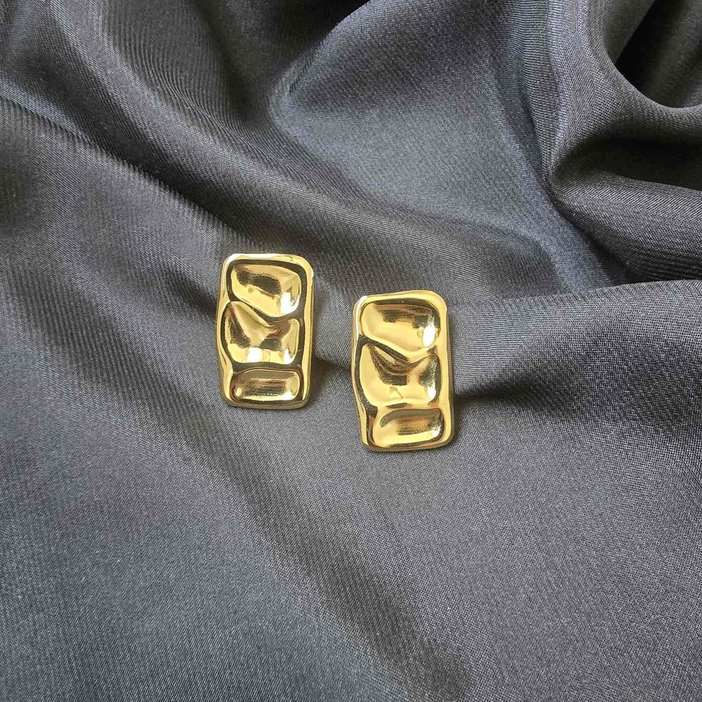 Boucles d'oreilles rectangle puce d'oreilles