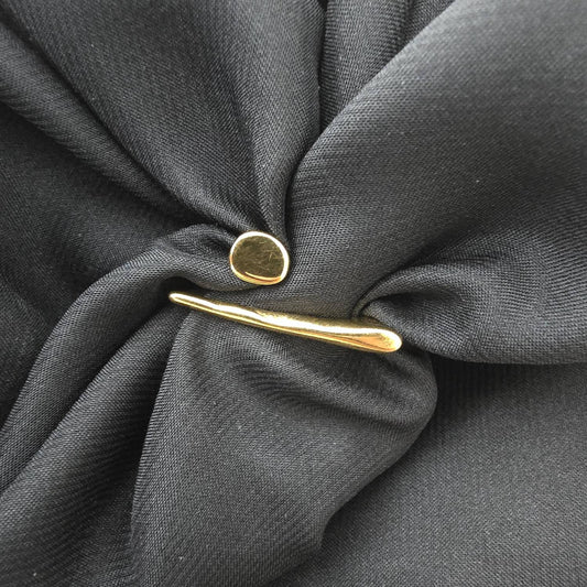 Bague Ouverte à L'avant Motif Clou