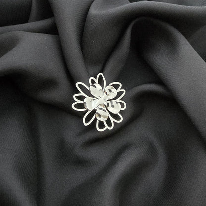 Bague Fleur Et Trèfle Ajustable