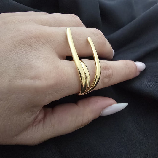 Bague Spirale Minimaliste - Doré