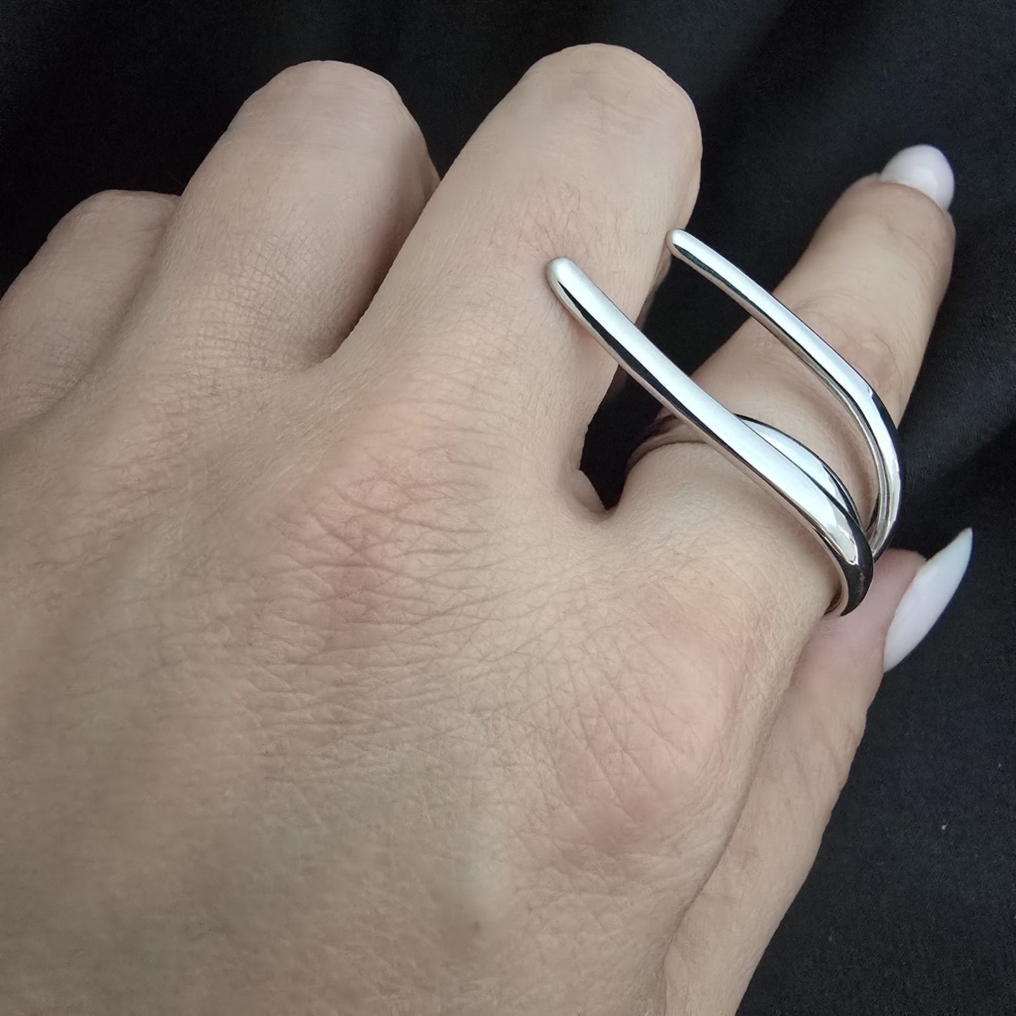 Bague Spirale Minimaliste - Argenté