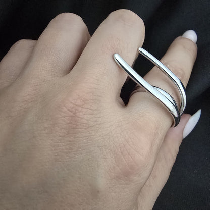 Bague Spirale Minimaliste - Argenté