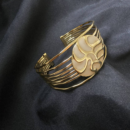 Bracelet Manchette Emaillé - Design Multi Rangs
