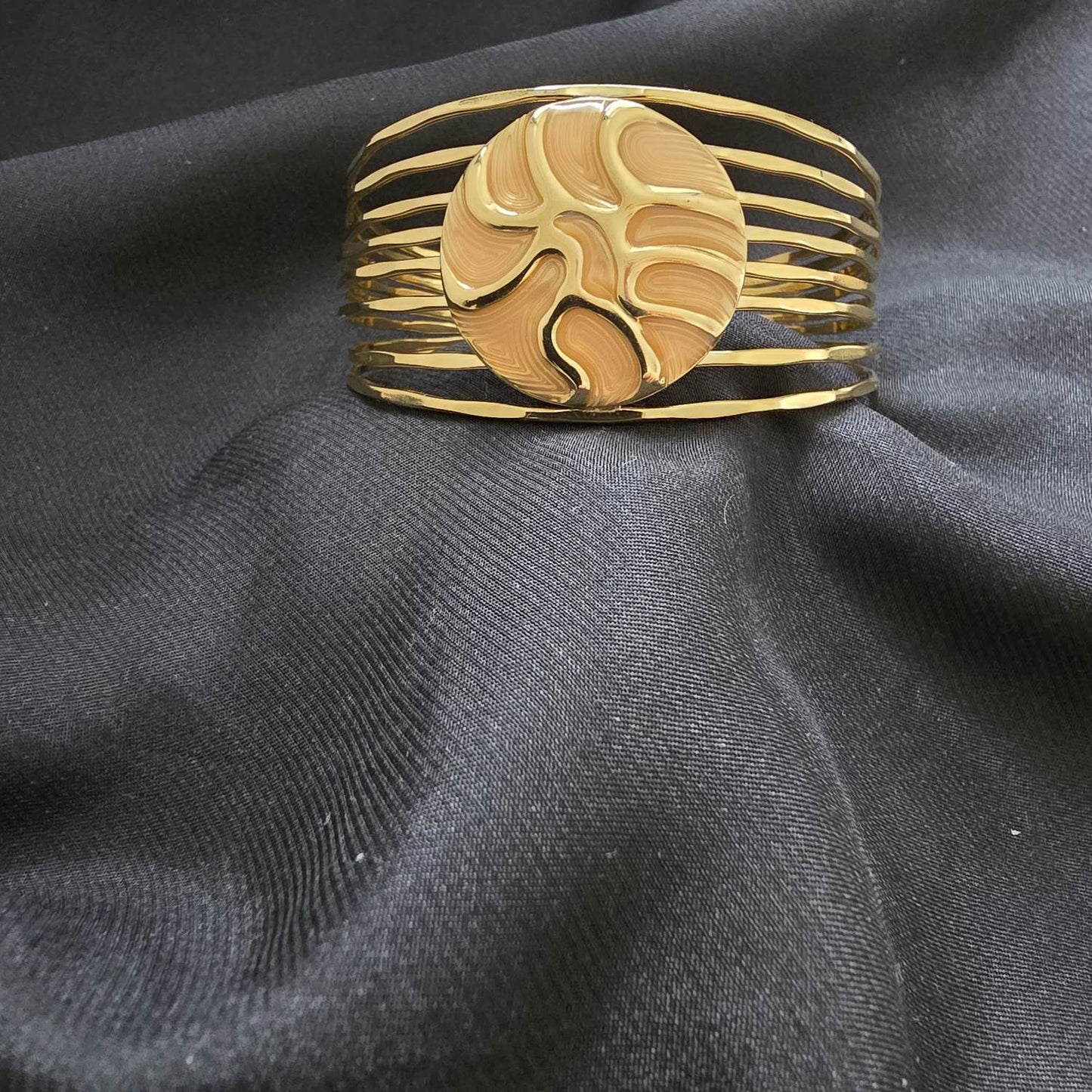 Bracelet Manchette Emaillé - Design Multi Rangs