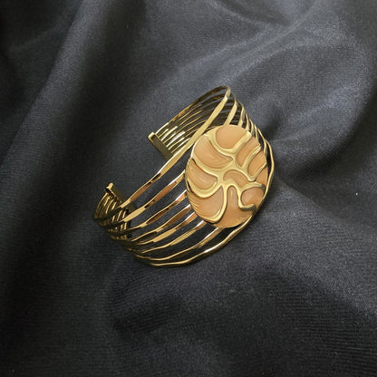 Bracelet Manchette Emaillé - Design Multi Rangs