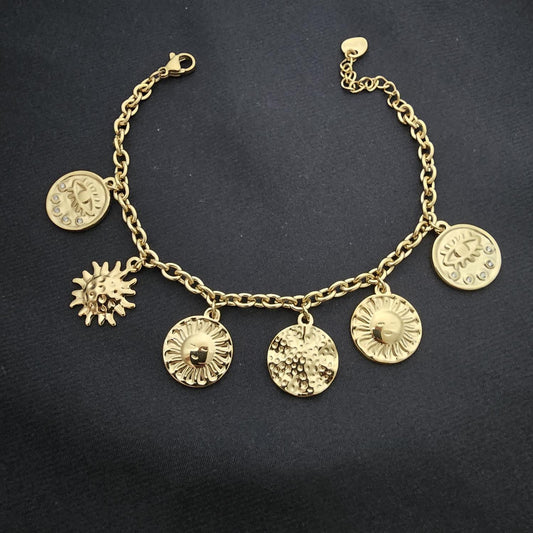 Bracelet Chaine Breloques Rondes