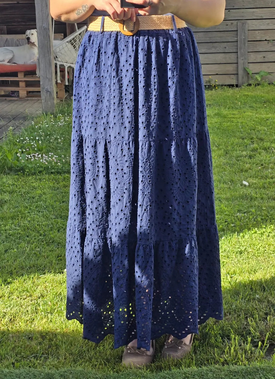 Jupe Longue "Éclipse" – Bleu Marine
