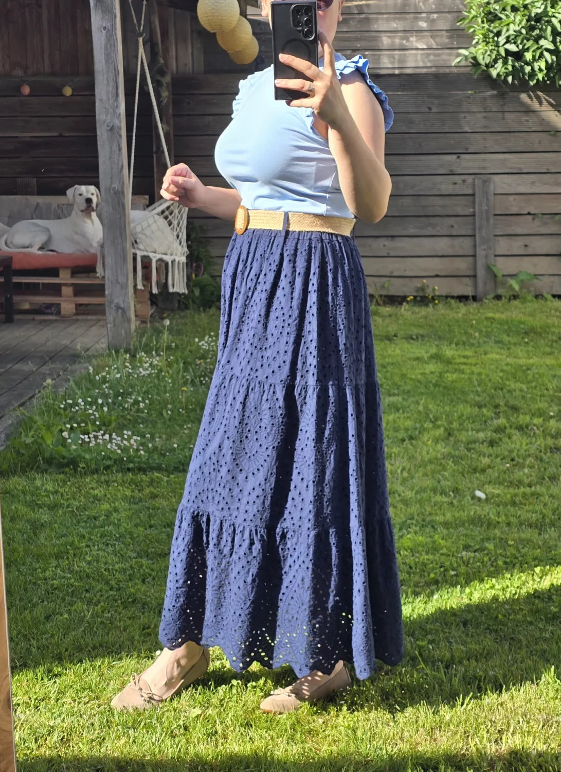 Jupe Longue "Éclipse" – Bleu Marine