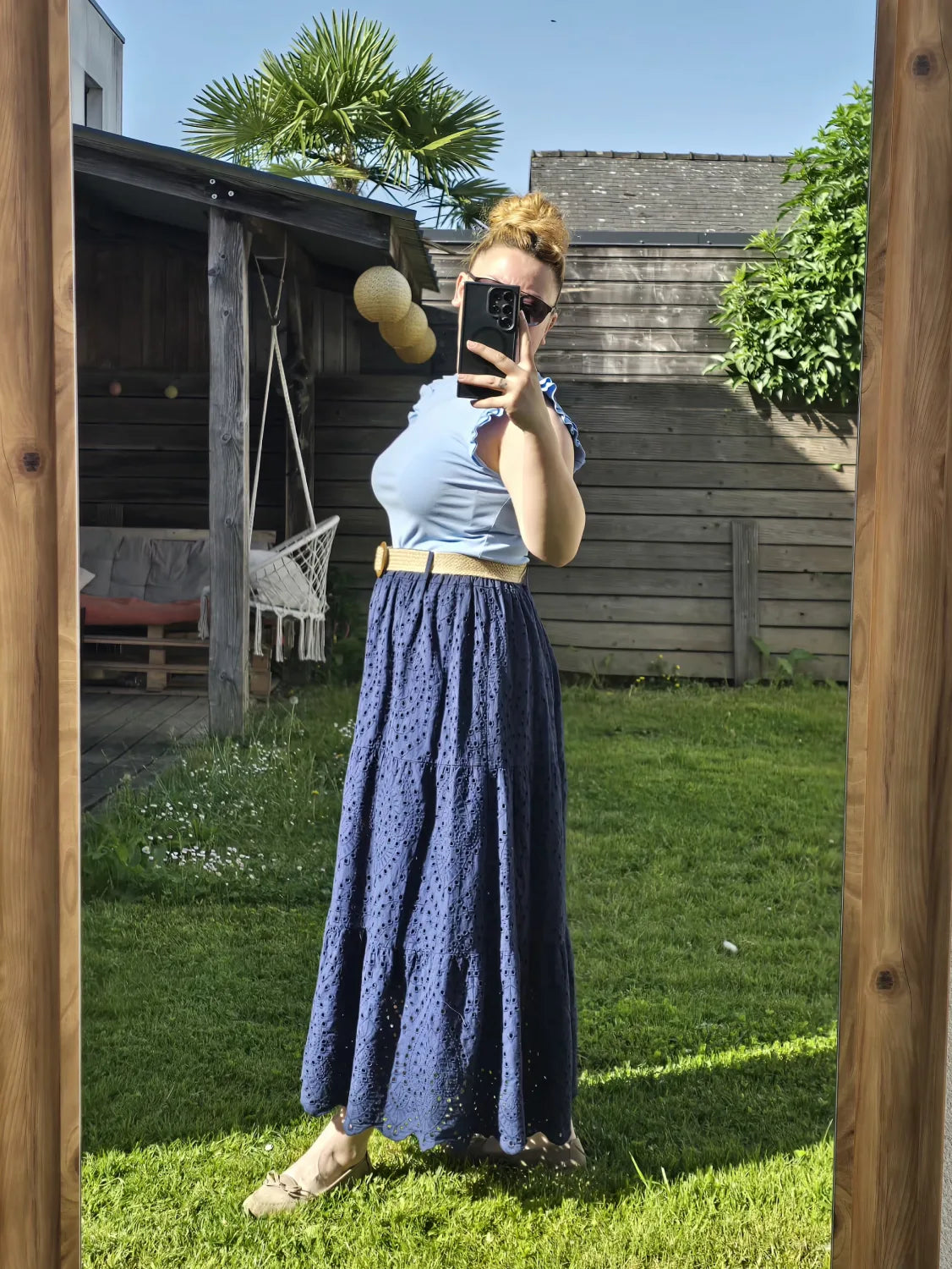 Jupe Longue "Éclipse" – Bleu Marine