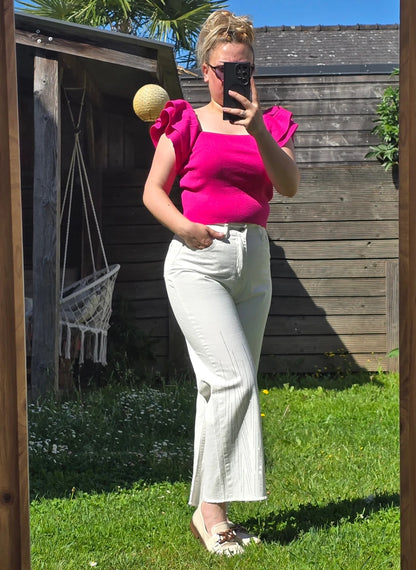 "Diamant Etoilé" Wide-Leg Jean - Edition Limitée en Denim Pur